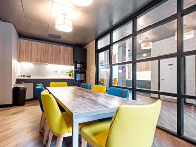 The communal kitchen is available for residents to book